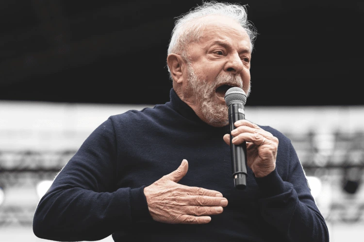 Lula during the presidential campaign in São Paulo in 2022