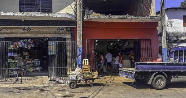 Paraguayans shop in a neighborhood near Asunción's historic downtown.