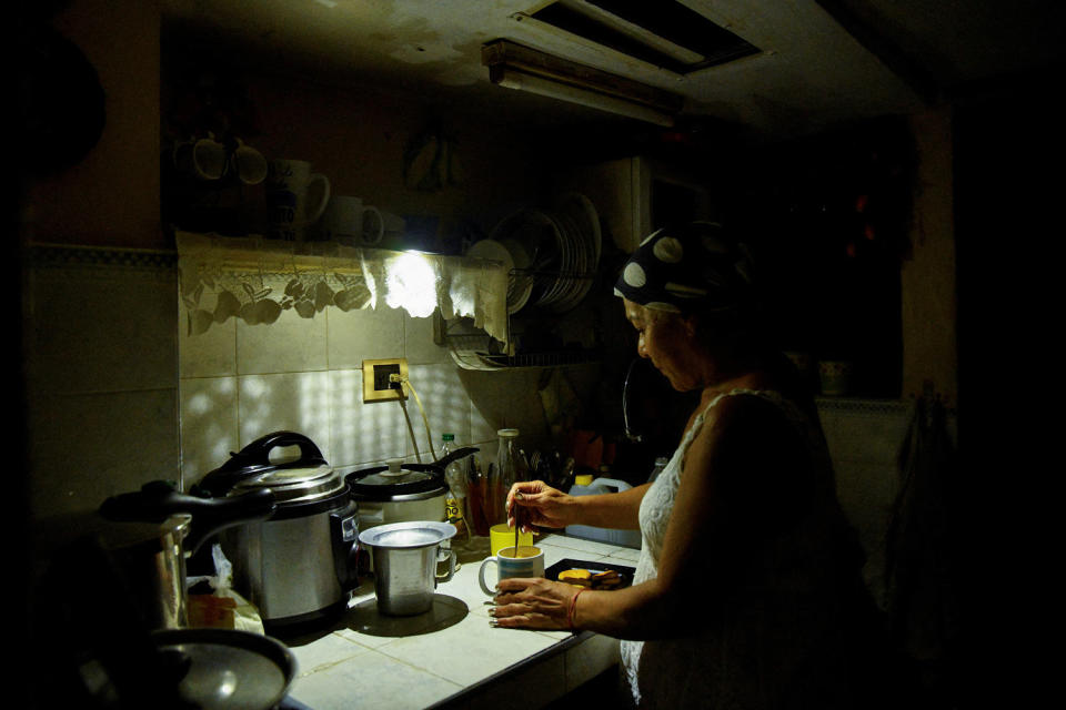 Cuba's energy grid suffers a complete blackout after Hurricane Rafael made landfall in Artemisa province as a category three hurricane, in Havana, Cuba November 6, 2024. (Norlys Perez / Reuters)