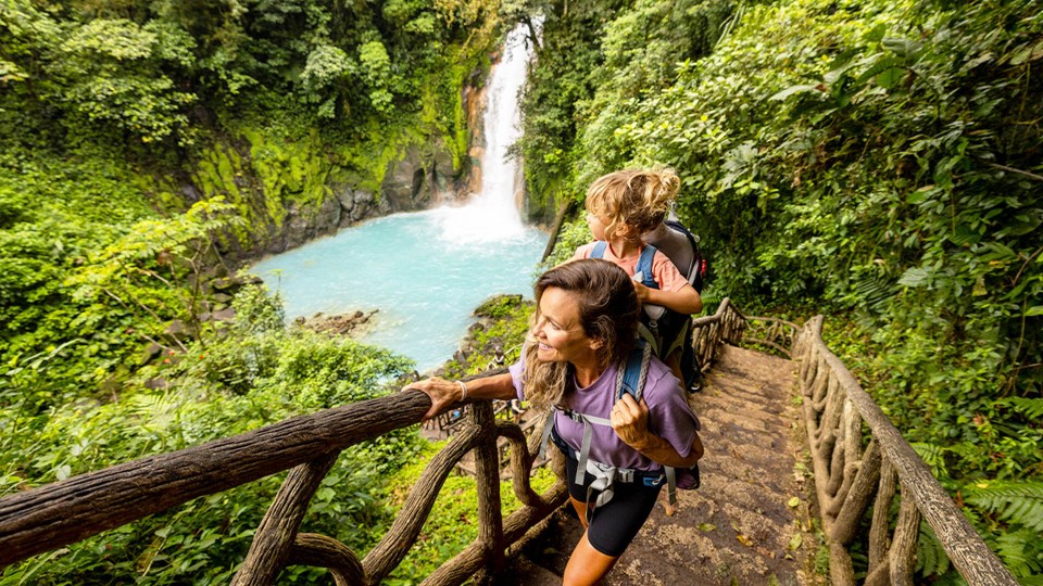 The stunning Rio Celeste Waterfall