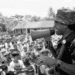 Col. Sigifredo Ochoa Pérez, the former commander of the counterinsurgency unit Destacamiento Militar 2 and then head of the Fourth Brigade, speaks at a public gathering in Sensuntepeque, El Salvador, in September 1984.