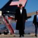 Republican presidential nominee former President Donald Trump arrives at a campaign rally at Albuquerque International Sunport, Thursday, Oct. 31, 2024, in Albuquerque, N.M.
