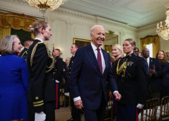 U.S. President Joe Biden meets with President-elect Donald Trump at the White House in Washington