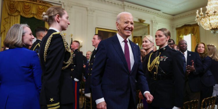 U.S. President Joe Biden meets with President-elect Donald Trump at the White House in Washington