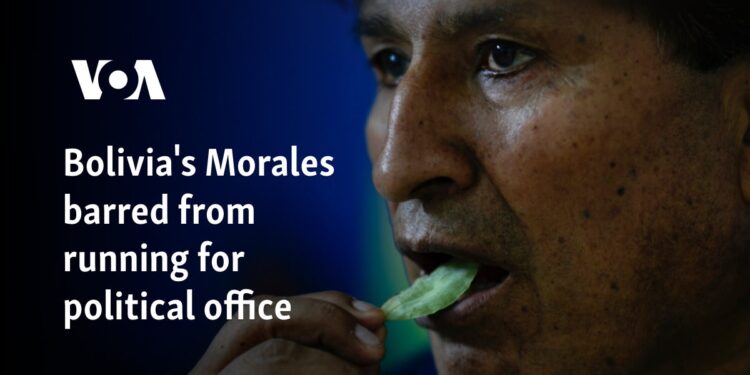Bolivia's Morales barred from running for political office