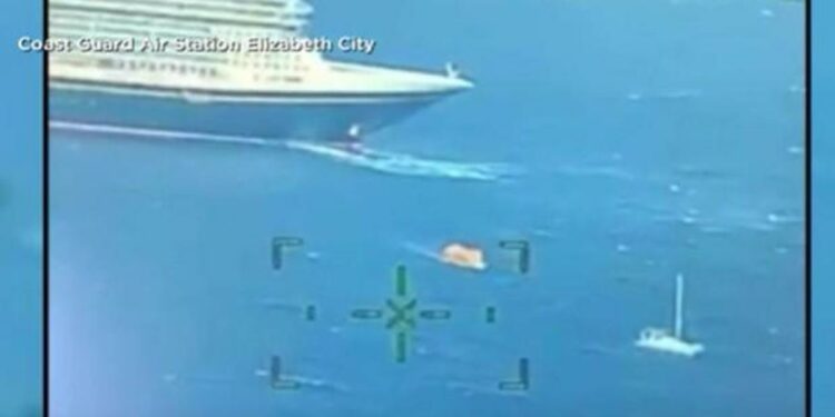 Brand new Disney Cruise Line ship, the Disney Treasure, rescues 4 from stranded catamaran off Bermuda