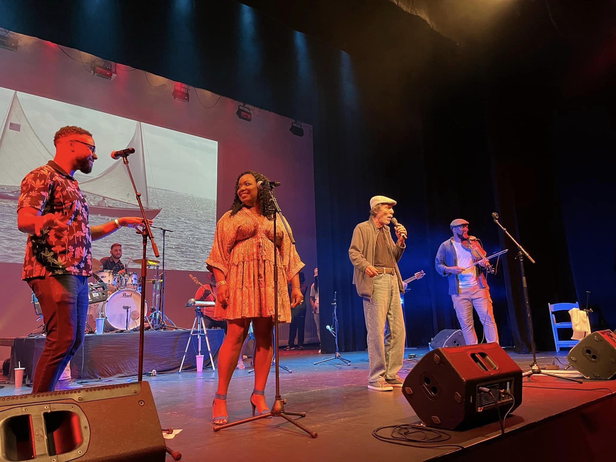 Jah Mitch, second from right, performs alongside Swanky Kitchen Band. - Photo: Swanky Kitchen Band Facebook page