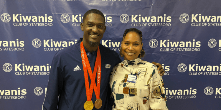 Coach and Olympian David Neville speaks to Kiwanis about shaping athletes with a ‘FOCUSED’ approach