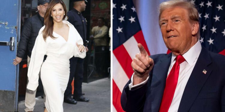 Eva Longoria reveals she has fled 'dystopian' America as Trump names radical right wing...