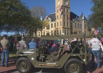 Former active duty members gather at Saline County courthouse for Veteran's Day tribute