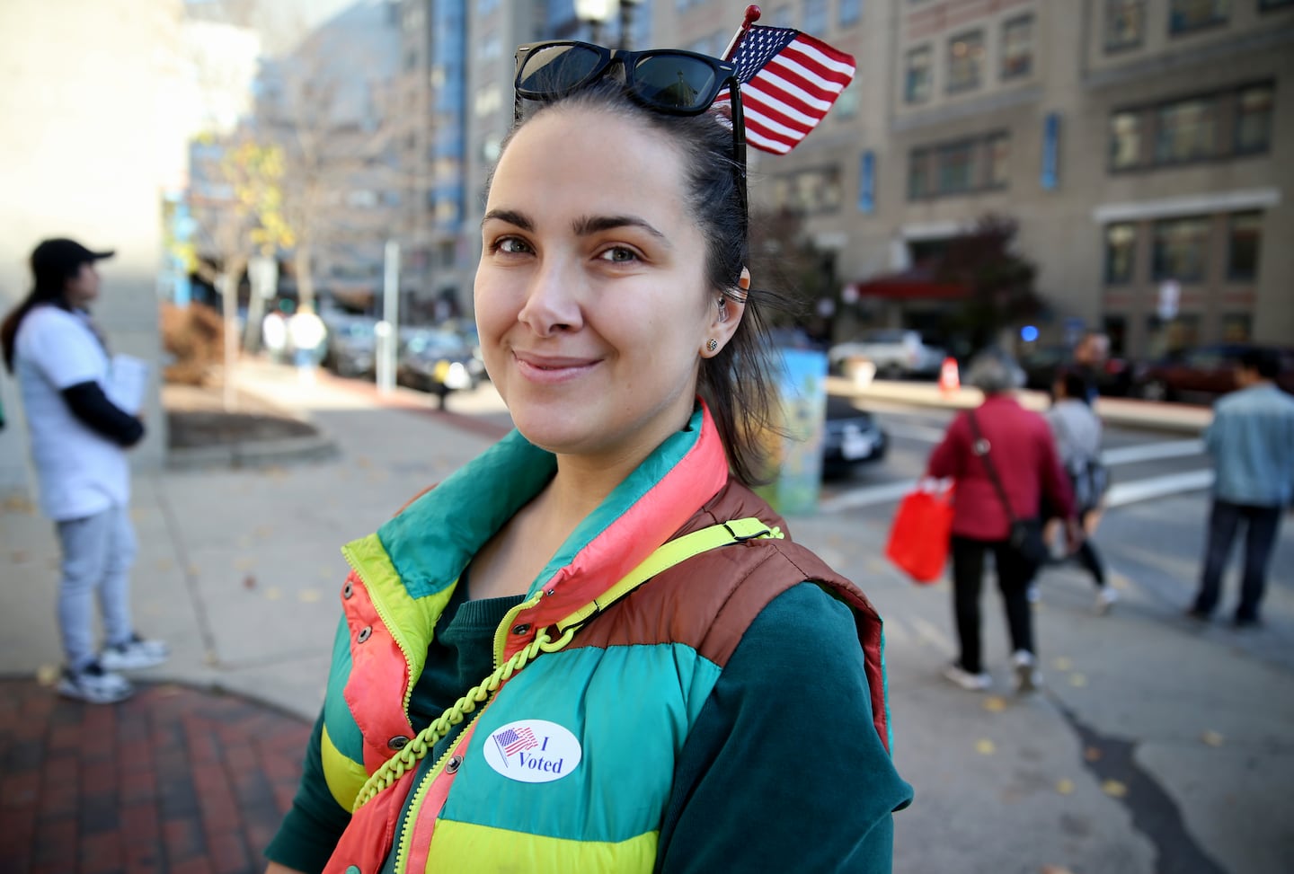 Sophie Bronson voted at  Wang YMCA of Chinatown.