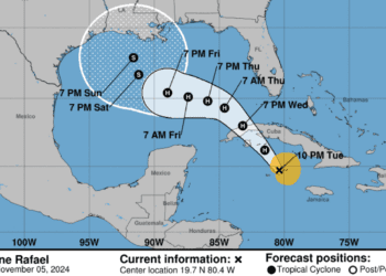 Hurricane Rafael forms in the Caribbean Sea : NPR