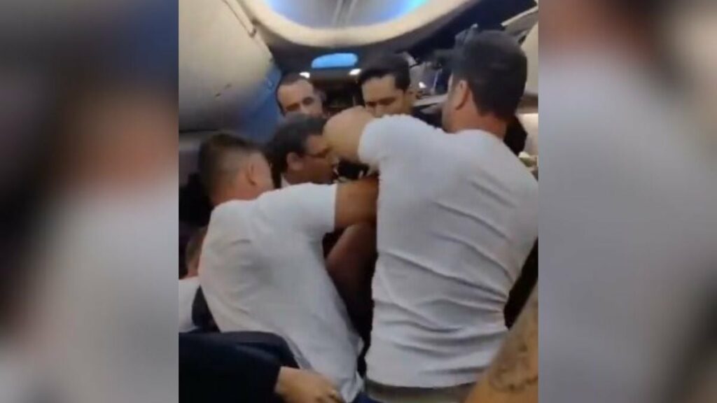 Video: Man Tries To Open Emergency Door Mid-Flight, Passengers Beat Him Up