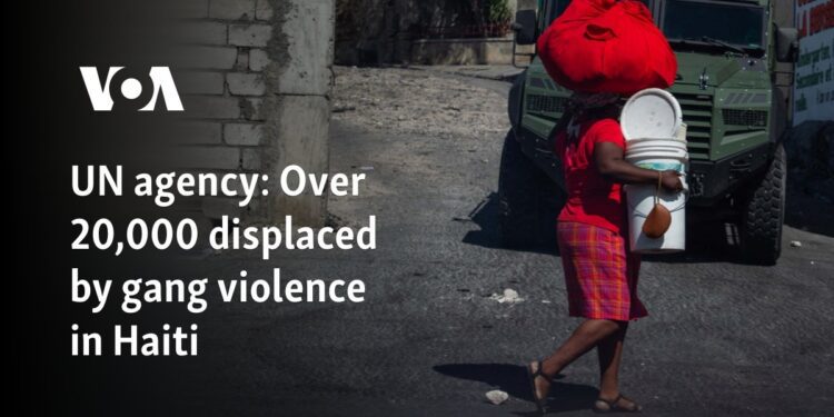 Over 20,000 displaced by gang violence in Haiti