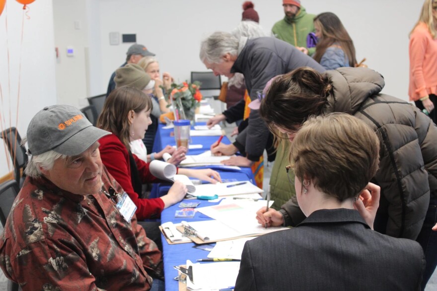 People line up at the Pitkin County Library on Feb. 13 to sign a petition created by the statewide coalition Coloradans for Protecting Reproductive Freedom to get Amendment 79 on the November ballot. The amendment enshrined abortion rights into the state constitution and lifted Colorado’s decades-old ban on state funds being used to pay for abortions.