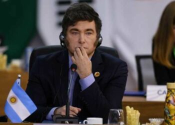 Argentina's President Javier Milei attends the G20 Leaders Summit in Rio de Janeiro.