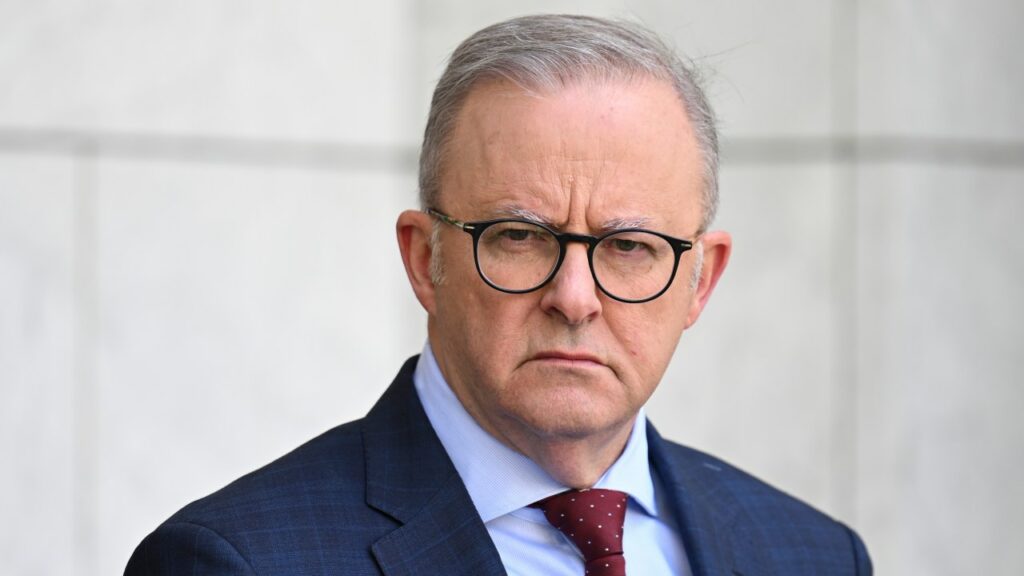 Prime Minister Anthony Albanese has shrugged off calls to take the chance to meet with president-elect Donald Trump on his upcoming overseas trip, bluntly saying Florida is "not on the way". Picture: NewsWire / Martin Ollman.