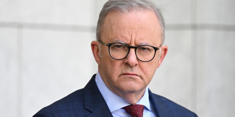 Prime Minister Anthony Albanese has shrugged off calls to take the chance to meet with president-elect Donald Trump on his upcoming overseas trip, bluntly saying Florida is "not on the way". Picture: NewsWire / Martin Ollman.