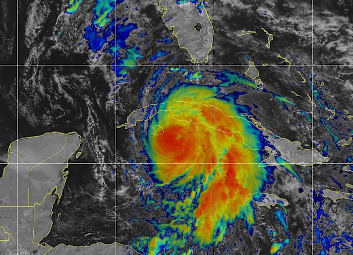 Rafael rapidly strengthens on approach to Cuba, to pass west of the Florida Keys tonight