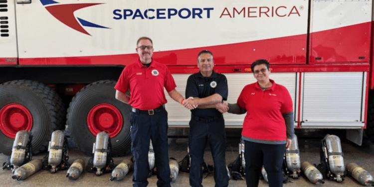 Sunland Park Fire donates equipment to Spaceport America Fire Department