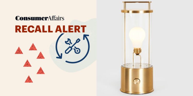 Tala North America recalls battery-powered lamps due to fire hazard