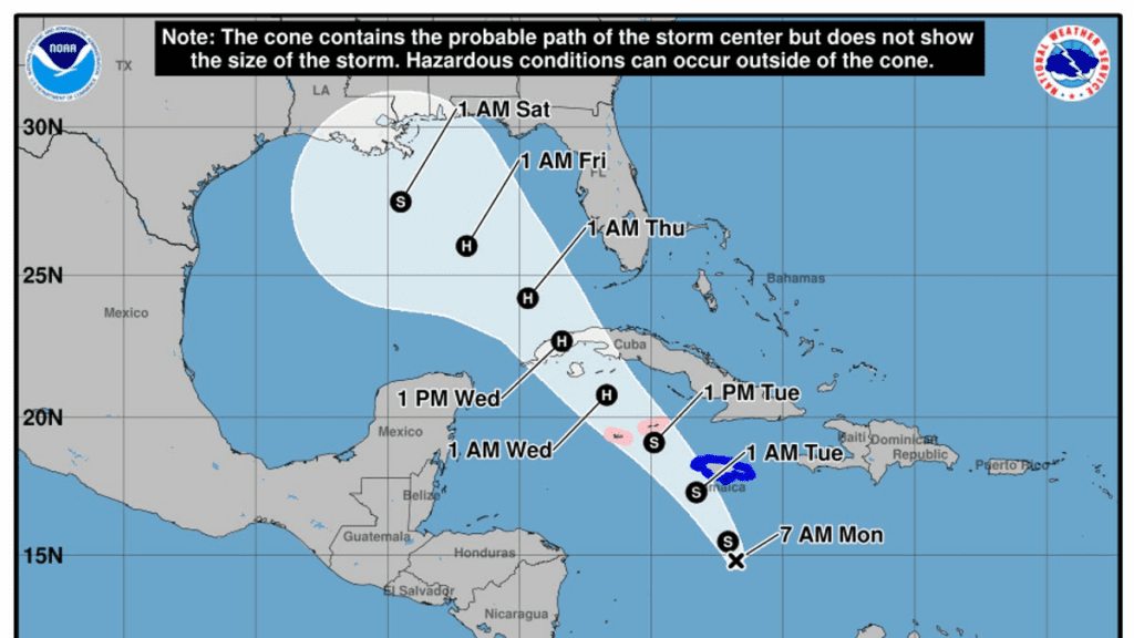 Tropical Depression 18 forecasted Bay County impact, Nov. 4, 2024