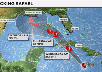 Tropical Storm Rafael gains steam near Jamaica, forecast to grow into a hurricane before hitting Cuba