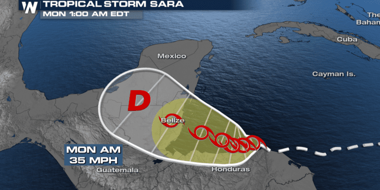 Tropical Storm Sara Brings Flooding to Central America