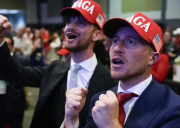 US Election 2024: Crowds ecstatic as Trump takes stage for victory speech