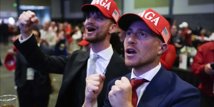 US Election 2024: Crowds ecstatic as Trump takes stage for victory speech