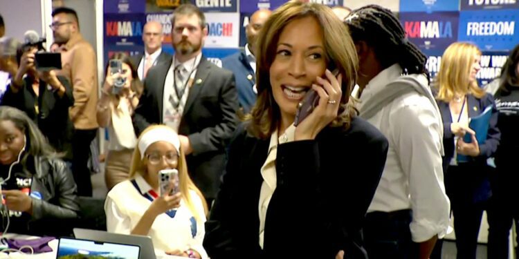 US election latest: Harris makes surprise stop in Washington as Trump reveals plans for election night | US News