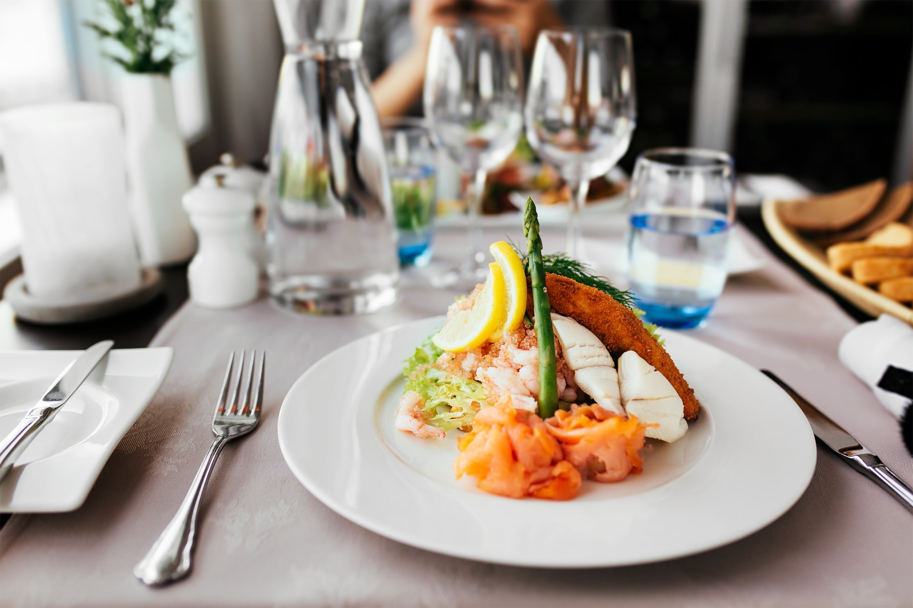 fish dish at a restaurant