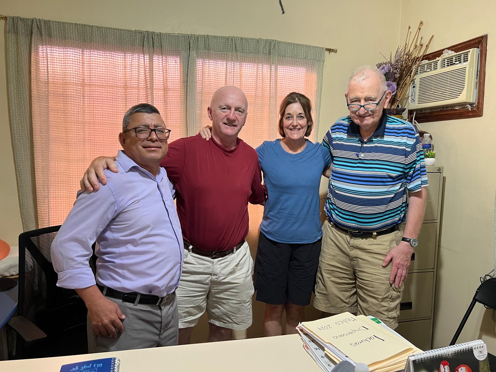 (l-r): Ever Benitez (Casa Visitacion Manager) Vincent Collins, Linda Collins and myself.