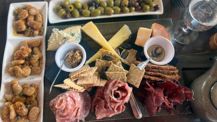 charcuterie board at Alpino Vino in Telluride, Colorado