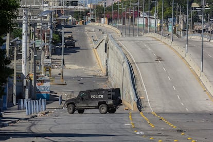 An armored tank in the Poste Marchand area, Port-au-Prince, Haiti, on December 10, 2024.