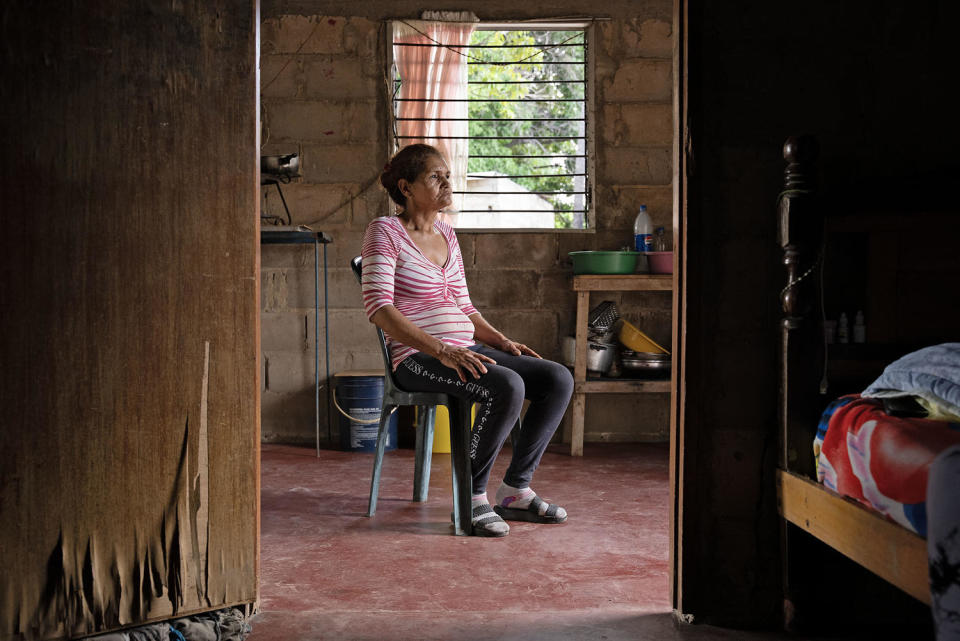 Arelis Coromoto Villegas at her home in Venezuela. (Alejandro Bonilla for NBC News)