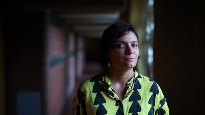 Melba Escobar en su casa en Bogotá, el 9 de noviembre.