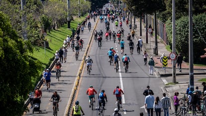 Ciclovía de Bogotá, el 3 de marzo de 2024.