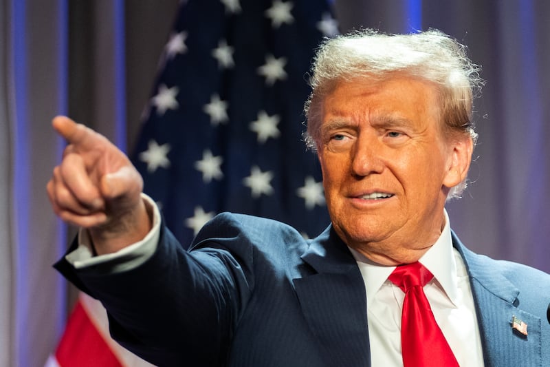 Donald Trump speaks at a House Republicans Conference meeting in Washington, DC in November. Photograph: Allison Robbert/Getty