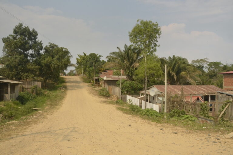 El ingreso a la comunidad Santa Fe del municipio de Ixiamas. En esta zona nunca se lograron esclarecer las muertes de dos jaguares. Foto: Iván Paredes.