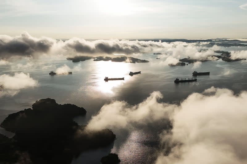 Cargo ships wait to transit the Panama Canal in Gatun Lake in Colon, Panama, Monday, Sept. 2, 2024. | Matias Delacroix