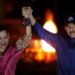 Nicaraguan President Daniel Ortega and Vice-President Rosario Murillo.