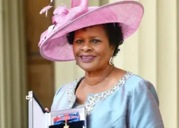 Getty Images Dame Sandra Mason, governor general of Barbados, after she was made a Dame Grand Cross of the Order of St Michael and St George on 23 March 2018