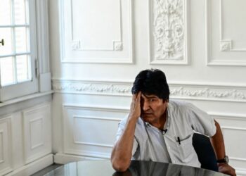Bolivia's ex-president Evo Morales gestures during an interview with AFP in Buenos Aires, on December 24, 2019.