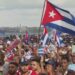 Cubans march in front of the US embassy and Díaz-Canel says the island lives “from day to day"