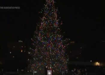 Fourth grader from Kenai, Alaska lights towering US Capitol Christmas Tree