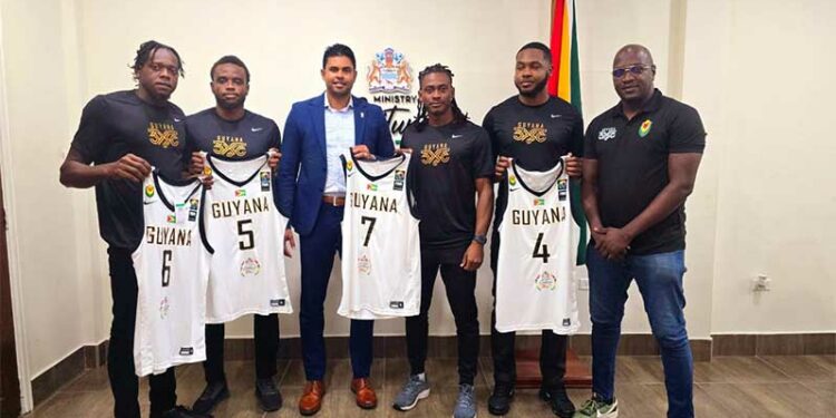 Government, GOA shooting with FIBA 3x3 AmeriCup team 
