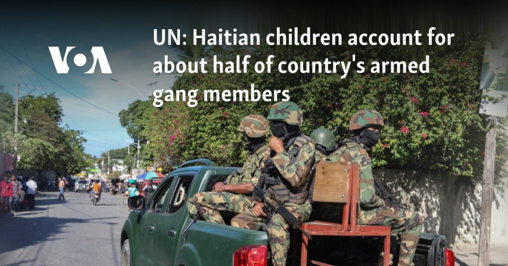 Haitian children account for about half of country's armed gang members