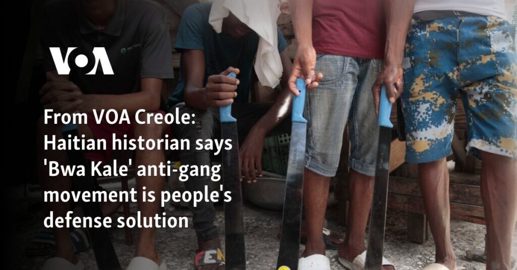 Haitian historian says 'Bwa Kale' anti-gang movement is people's defense solution