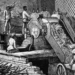 Getty Images Workers operating a sugar cane crushing machine on a plantation in Jamaica, 1884